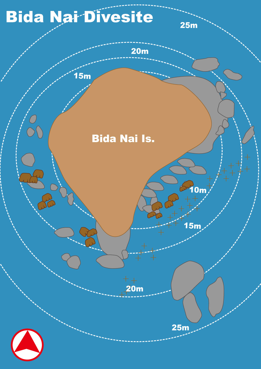 イメージ／プーケットダイビングポイントマップ／ビダナイ島（パソコン用の画像）