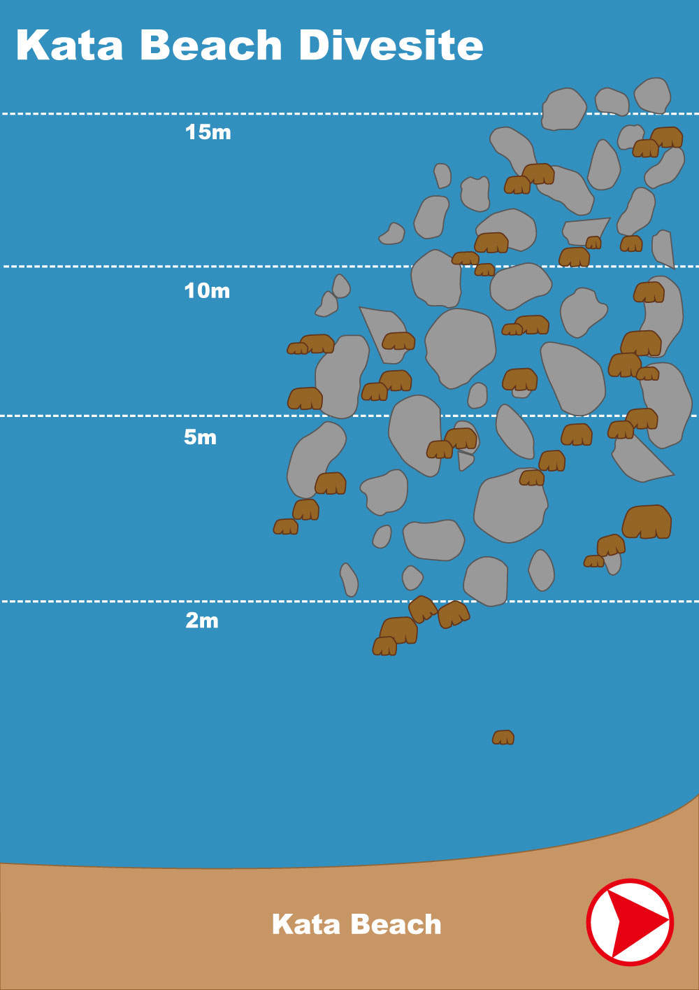 Image / Phuket Diving Point Map / Kata Beach (PC version)