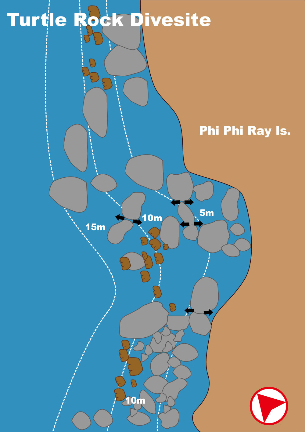 Image / Phuket Diving Site Map / Turtle Rock (Desktop)