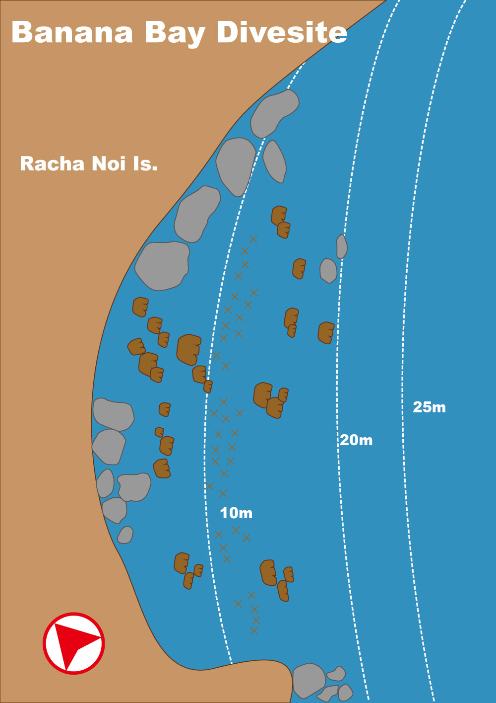 イメージ／プーケットダイビングポイントマップ／バナナベイ（パソコン用の画像）