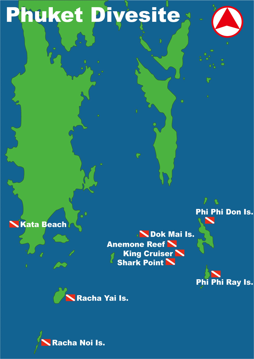 Phuket Dive Site Map